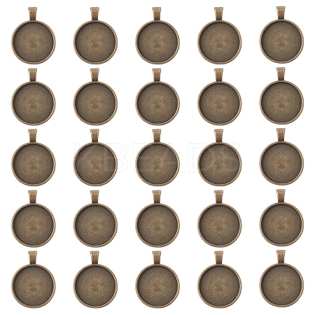 Alloy Pendant Cabochon Settings PALLOY-YW0001-69AB-1