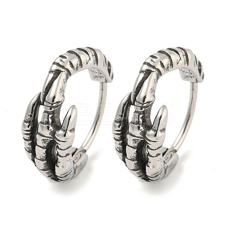 316 Surgical Stainless Steel Hoop Earrings EJEW-D096-13K-AS-1