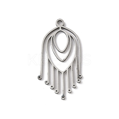 201 Stainless Steel Filigree Pendants LS-STAS-K298-05P-1