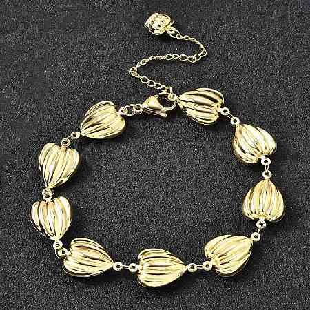 304 Stainless Steel Link Bracelets for Women BJEW-P354-04B-G-1