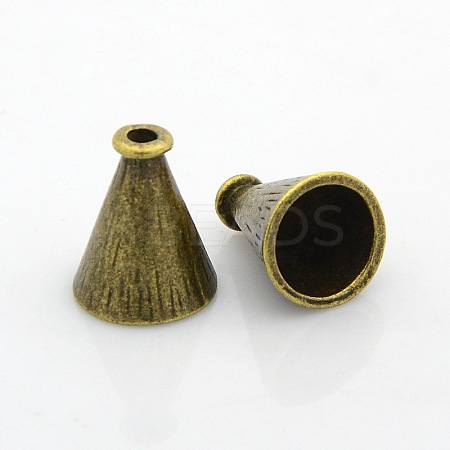 Tibetan Style Alloy Bead Cones PALLOY-J415-30AB-NF-1