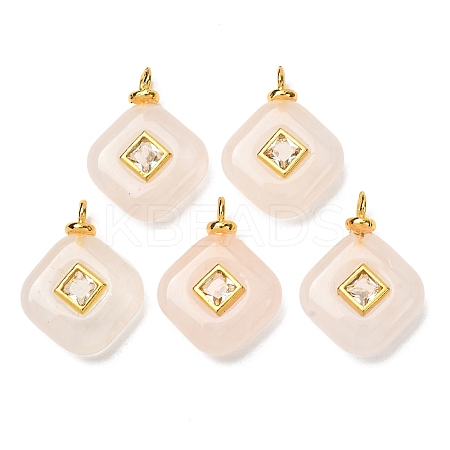 Natural Rose Quartz Pendants GG-CBAA798-03G-01-1