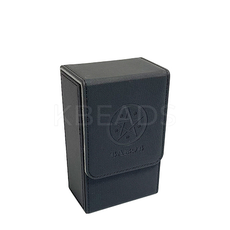 Rectangle Star PU Leather Tarot Card Storage Boxes WICR-PW0001-11B-1