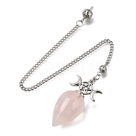 Natural Rose Quartz Dowsing Pendulum Pendants GG-CBA6D08-A05-1