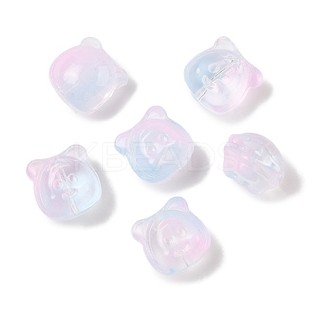 Transparent Spray Paint Glass Beads GLAA-Z011-01J-1