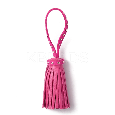 PU Leather Tassel Pendants FIND-WH0061-19A-1