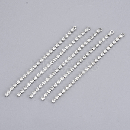 Brass Rhinestone Cup Chains Tassel Big Pendants KK-R129-10S-1