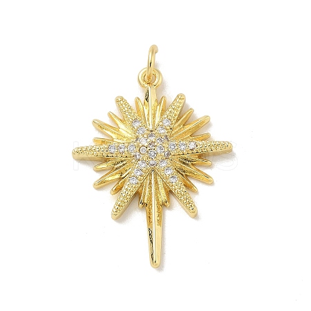Brass Micro Pave Cubic Zirconia Pendants LS-KK-B124-08G-02-1