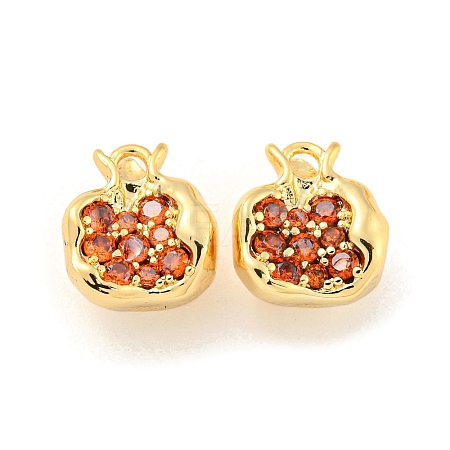 Brass Micro Pave Cubic Zirconia Pendants KK-K369-01G-06-1