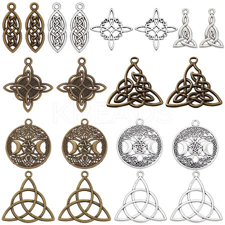 SUNNYCLUE 40PCS 10Style Alloy Pendants TIBE-SC0007-19-1