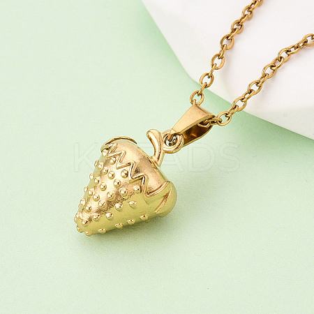 304 Stainless Steel Pendant Necklaces NJEW-T018-47G-1