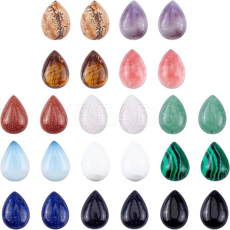 Mixed Gemstone Cabochons G-GA0001-10-1