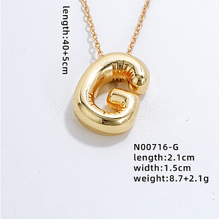 Stainless Steel Party Balloon Letter Pendant Cable Chain Necklaces for Women YF1942-7-1