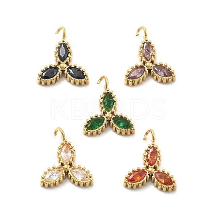 304 Stainless Steel Rhinestone Pendants STAS-L283-45G-1