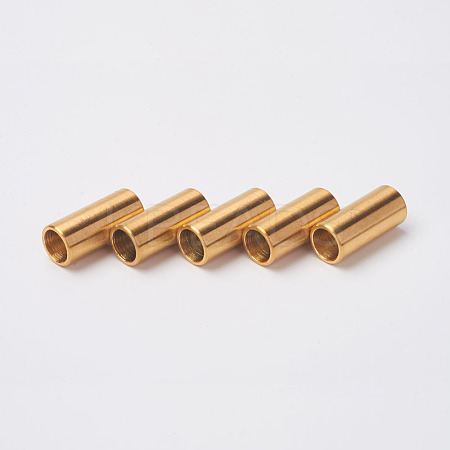 304 Stainless Steel Smooth Surface Magnetic Clasps with Glue-in Ends STAS-O042-C-15G-1