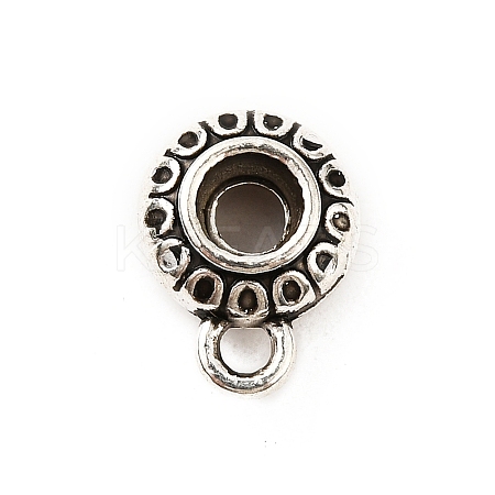 Tibetan Style Alloy Tube Bails TIBE-L008-42AS-1