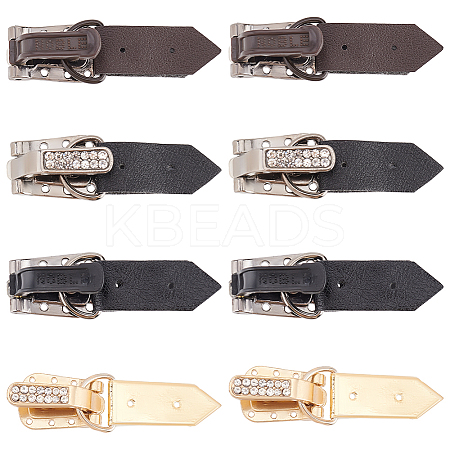 16 Sets 4 Style Iron Rhinestone Duckbill Buckles FIND-FG0001-91-1