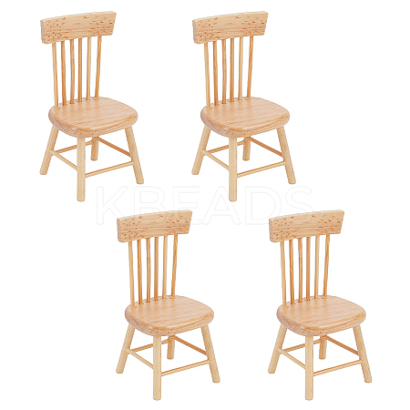 Mini Wood Chairs AJEW-WH0041-76B-1