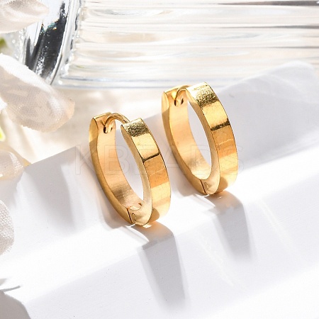 304 Stainless Steel Polishing effect Hoop Earrings EJEW-M001-15G-1