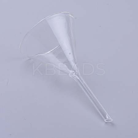 Transparent Glass Funnel Hopper AJEW-WH0104-45C-1
