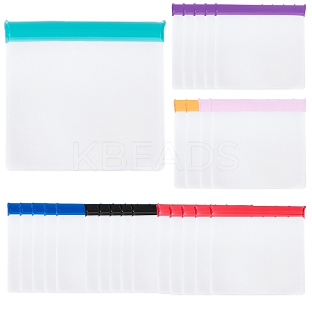 35Pcs 7 Colors EVA Plastic Zip-lock Bags ABAG-SP0001-23-1