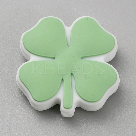 Clover Food Grade Eco-Friendly Silicone Beads LS-SIL-WH0014-29B-1