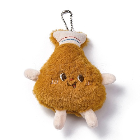 Cute Cartoon Plush Cloth Pendant Decoration HJEW-K048-01A-1