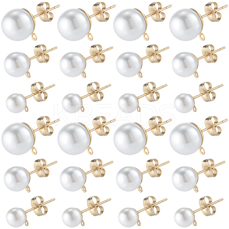 304 Stainless Steel Stud Earring Findings EJEW-SP0001-17H-1