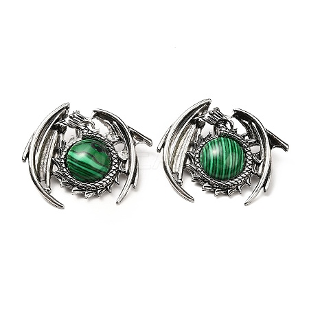 Synthetic Malachite Pendants G-B033-05AS-17-1