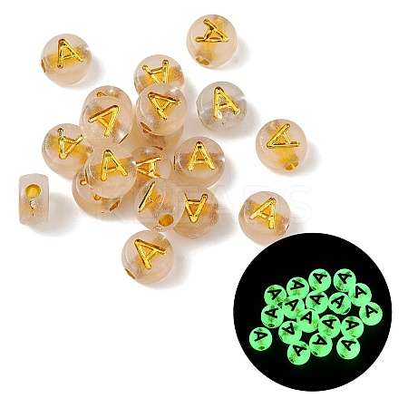 Luminous Transparent Acrylic Beads OACR-P037-01B-A-1
