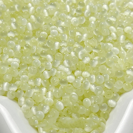 Imitation Cat Eye Glass Seed Beads GLAA-U006-01C-1