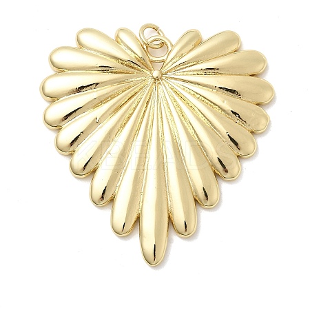 Heart Charms Brass Pendants KK-H529-62B-G-1