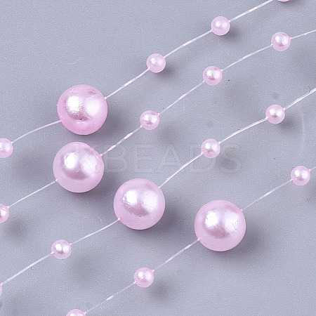 ABS Plastic Imitation Pearl Beaded Trim Garland Strand SACR-T354-01D-1