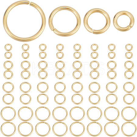 600Pcs 4 Styles 304 Stainless Steel Open Jump Rings STAS-BBC0004-56-1