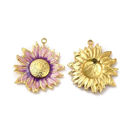 Real 18K Gold Plated 304 Stainless Steel Pendants STAS-A084-29G-06-1
