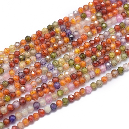 Cubic Zirconia Beads Strands G-G792-47-A-1