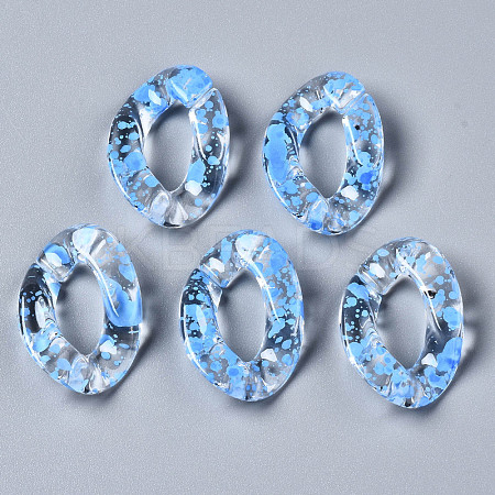 Transparent Spray Paint Acrylic Linking Rings TACR-Q276-001E-1