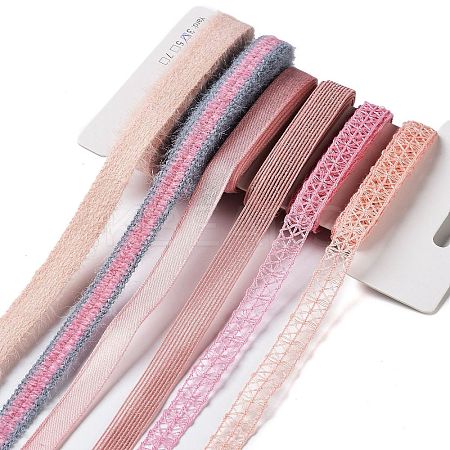 18 Yards 6 Styles Polyester Ribbon SRIB-C001-C03-1