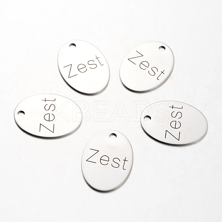 Non-Tarnish Spray Painted 201 Stainless Steel Pendants LS-STAS-I048-L16-1