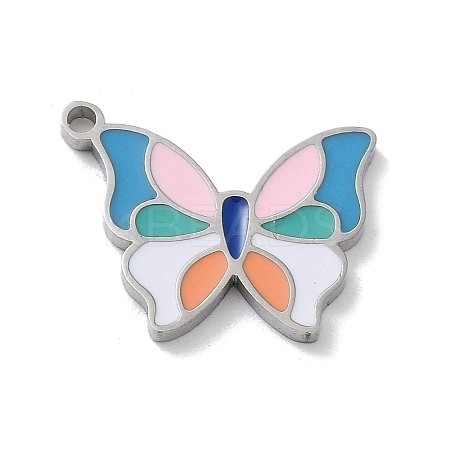 304 Stainless Steel Pendants STAS-P339-14P-01-1