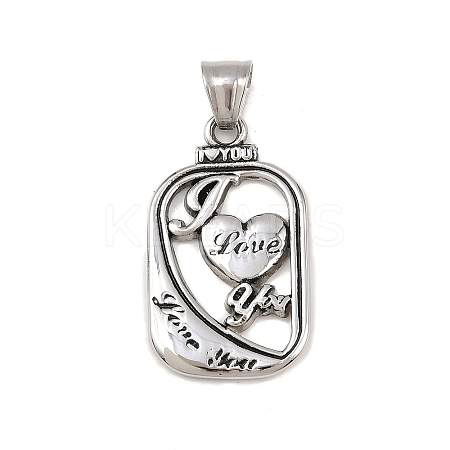 304 Stainless Steel Pendants STAS-K316-05AS-1