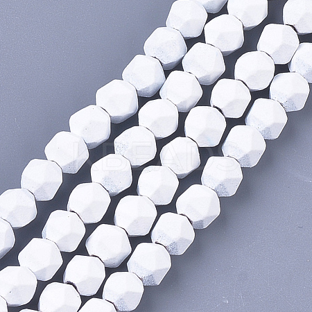 Spray Painted Non-magnetic Synthetic Hematite Beads Strands G-T116-16-16-1