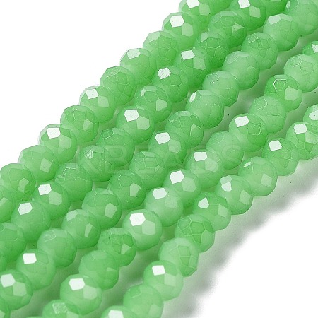 Baking Paint Imitation Jade Glass Bead Strands DGLA-A034-J6MM-A9-1