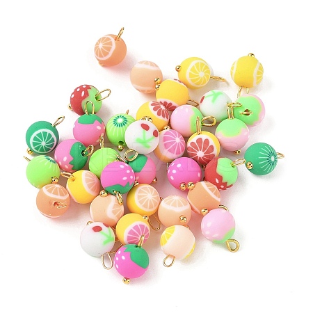 Handmade Polymer Clay Pendants CLAY-I012-01G-1