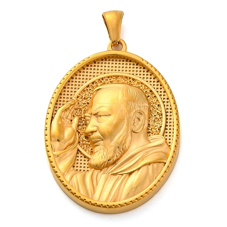 Religion Golden Tone 304 Stainless Steel Pendants LS-STAS-K289-01G-10-1