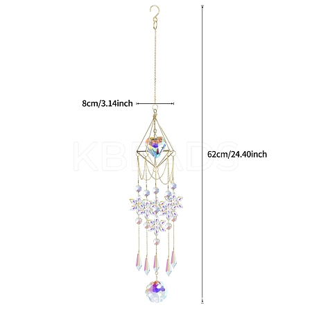 Diamond Metal Hanging Ornaments PW-WG17143-02-1