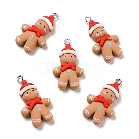 Christmas Opaque Resin Pendants LS-X-RESI-G043-A06-1