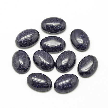 Synthetic Blue Goldstone Cabochons X-G-R415-13x18-34-1