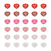 30Pcs 6 Colors Valentine's Day Opaque Acrylic Pendants SACR-BT0001-03-1