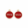 Mother's Day Alloy Enamel Charms ENAM-T016-11G-RS-2